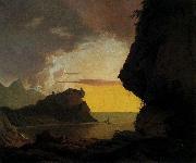 Joseph wright of derby Joseph Wright of Derby. Sunset on the Coast near Naples oil painting